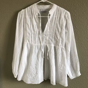 Urban Outfitters Eyelet White Blouse